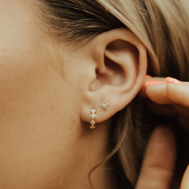 Alice Diamond Hoops - Image 3