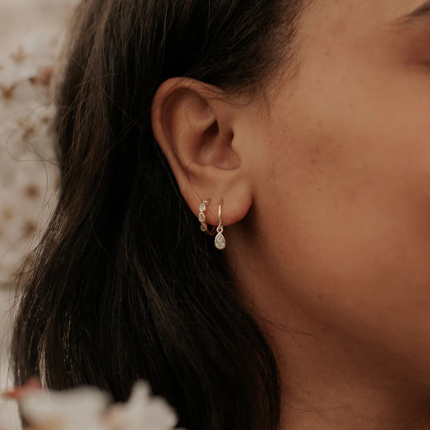 April Raindrop Dangle Hoops - Image 6