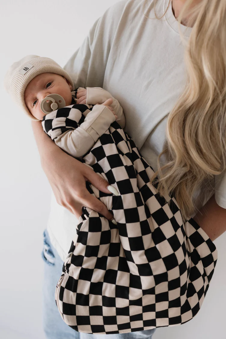 Bamboo Sleep Sack | Black Checkerboard - Image 2
