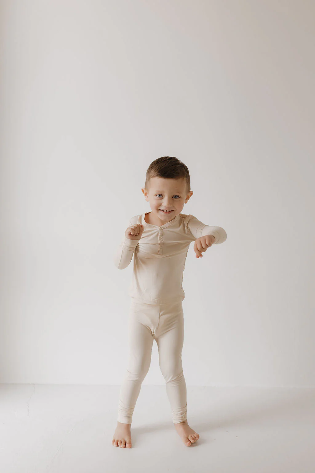 Bamboo Two Piece Pajamas | Bone - Image 6