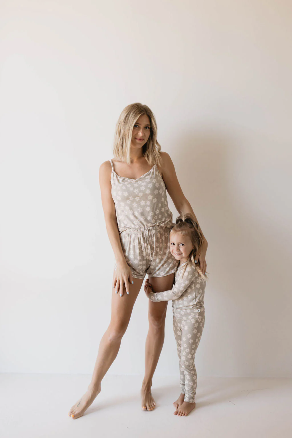 Bamboo Two Piece Pajamas | French Gray Floral - Image 2