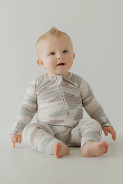Bamboo Zip Pajamas | Camo