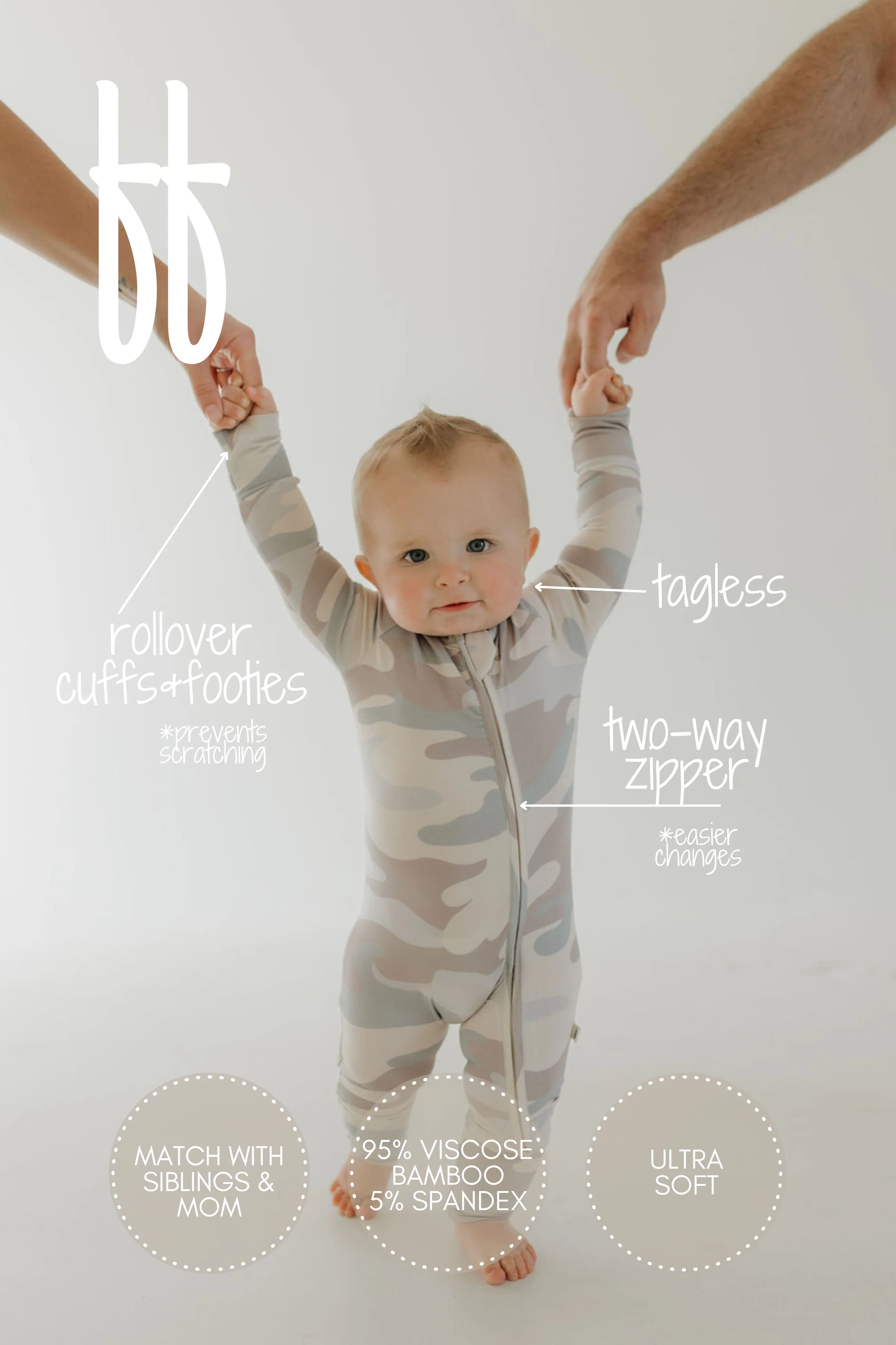 Bamboo Zip Pajamas | Camo - Image 2