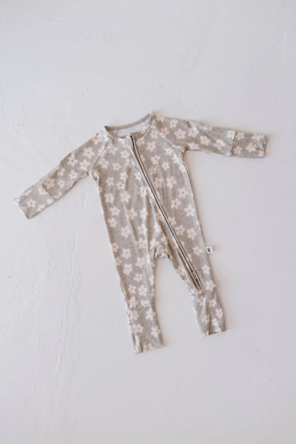 Bamboo Zip Pajamas | French Gray Floral - Image 2