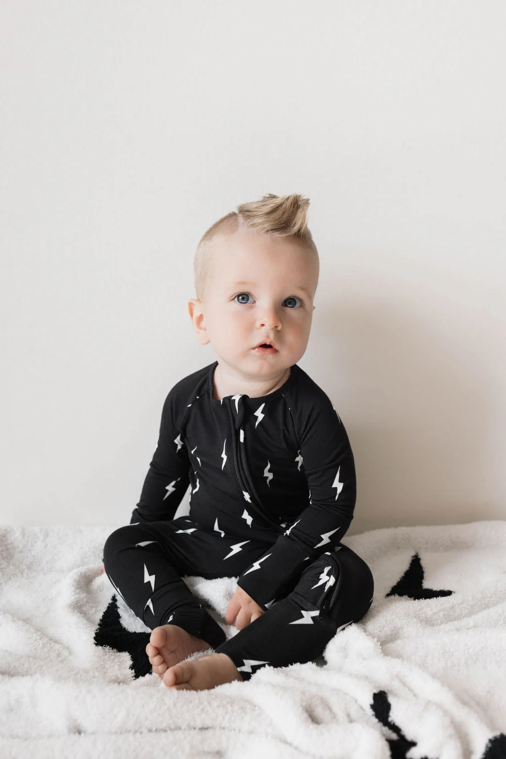 Bamboo Zip Pajamas | Midnight Lightning Bolt - Image 5