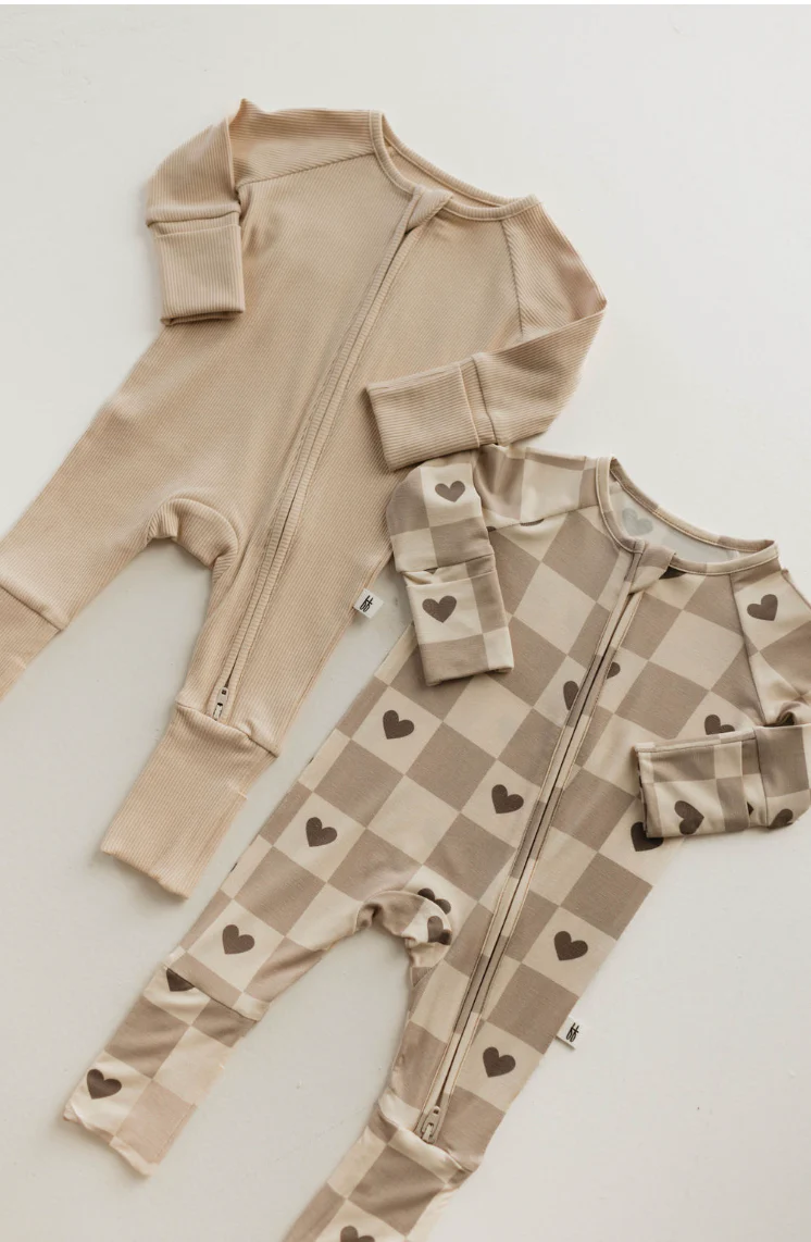 Bamboo Zip Pajamas | Ribbed Cream - Image 8