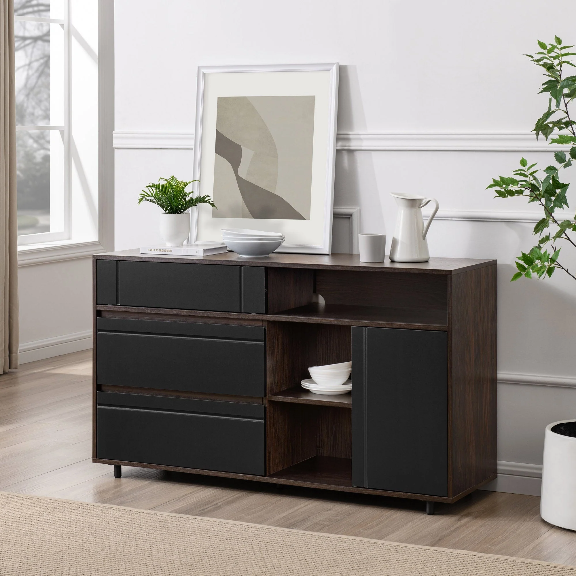 Beckett 52" Contemporary Storage Sideboard - Image 3