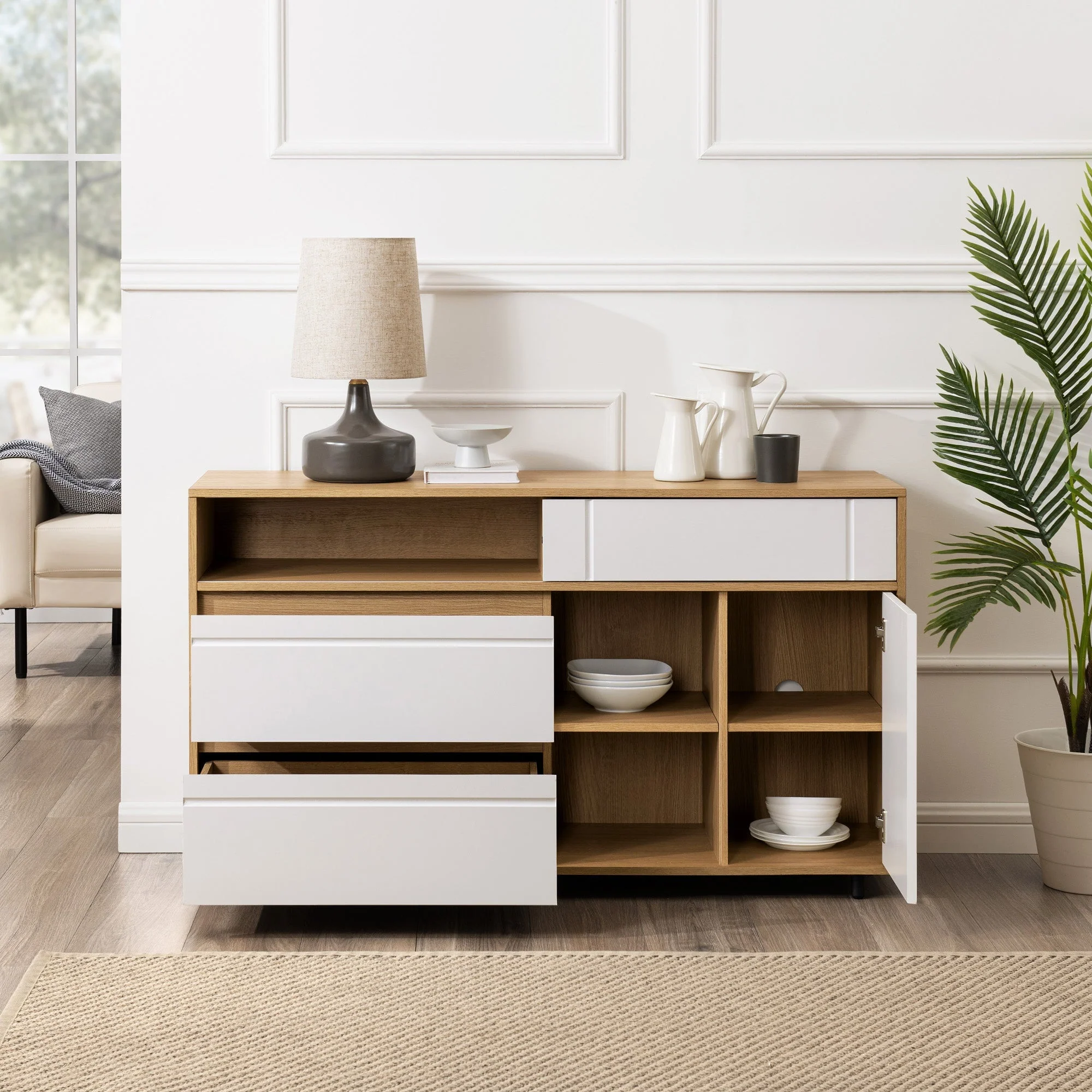 Beckett 52" Contemporary Storage Sideboard - Image 7