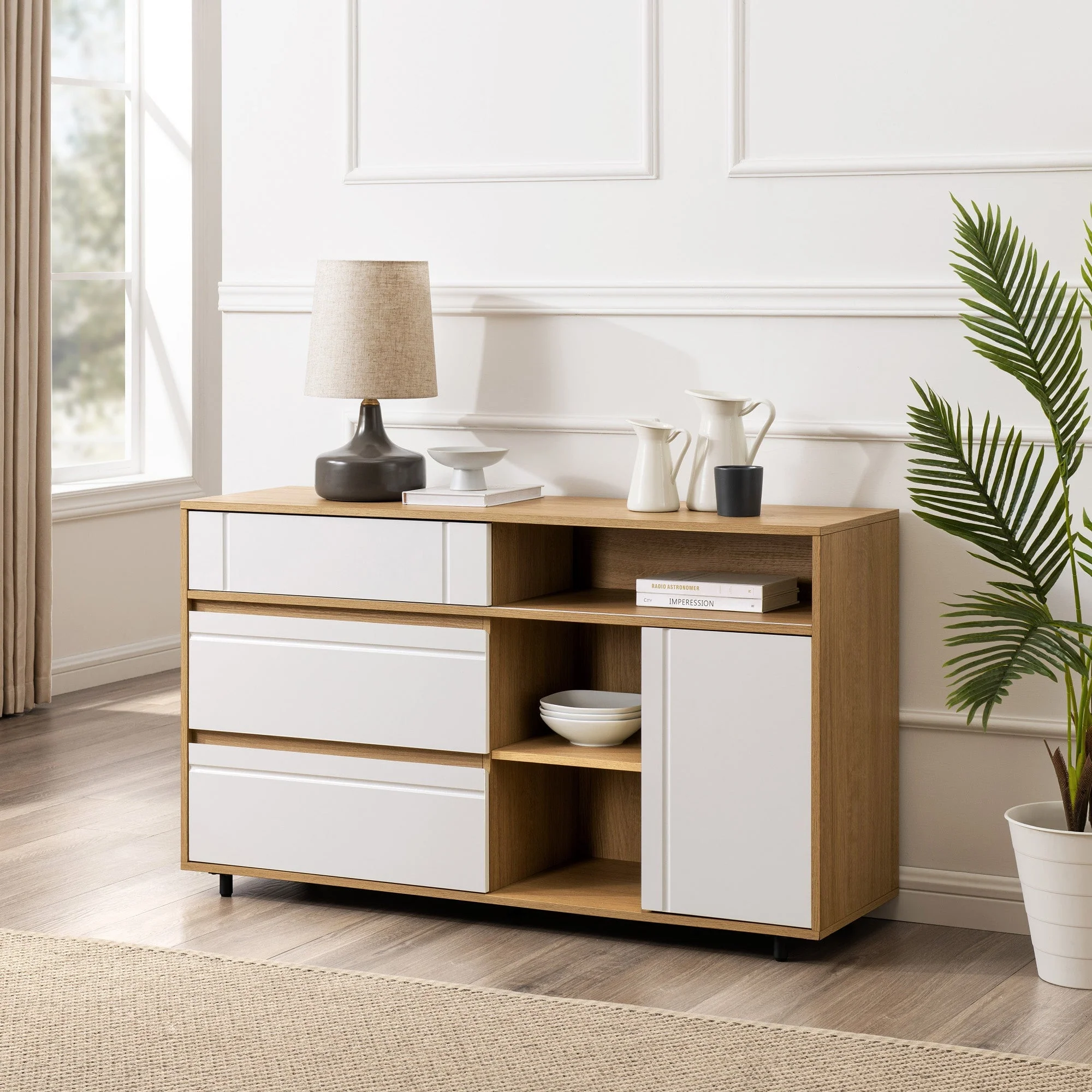 Beckett 52" Contemporary Storage Sideboard - Image 8