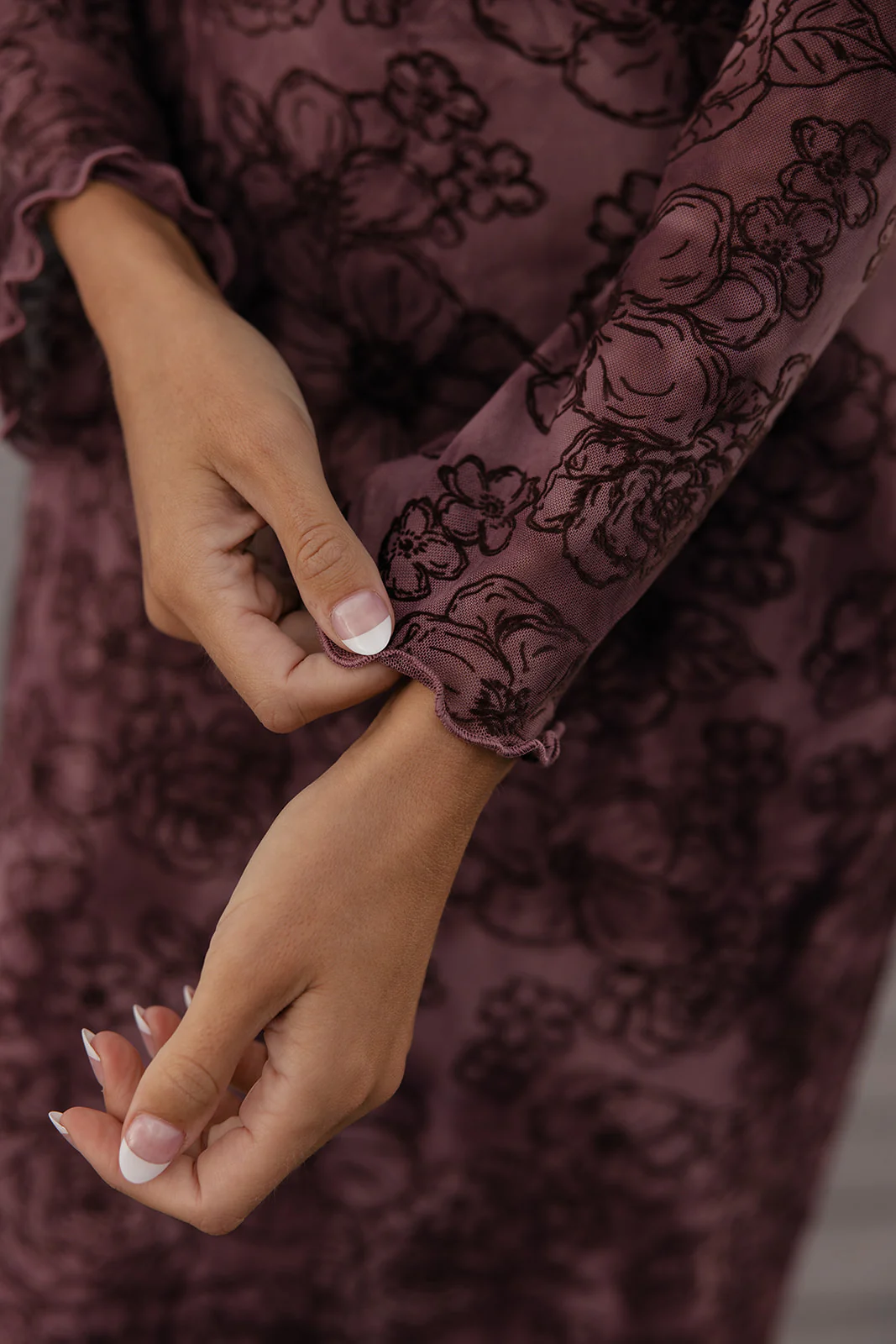 Berry Twilight Lace Dress - Image 11