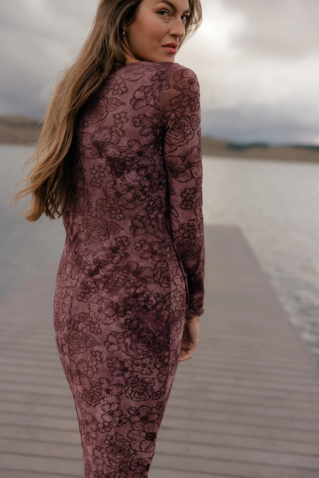Berry Twilight Lace Dress - Image 14