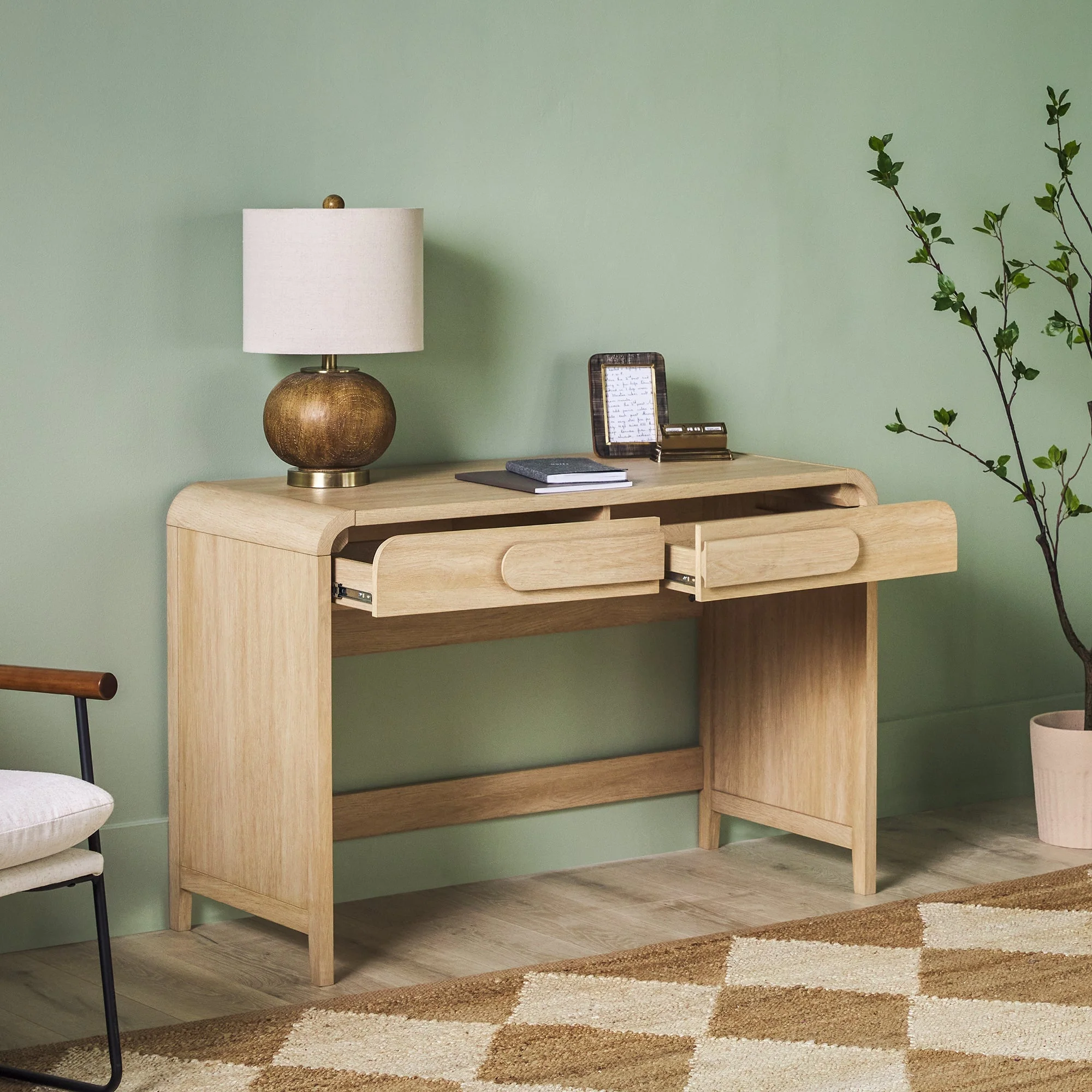 Chantelle Modern Curved Writing Desk - Image 5
