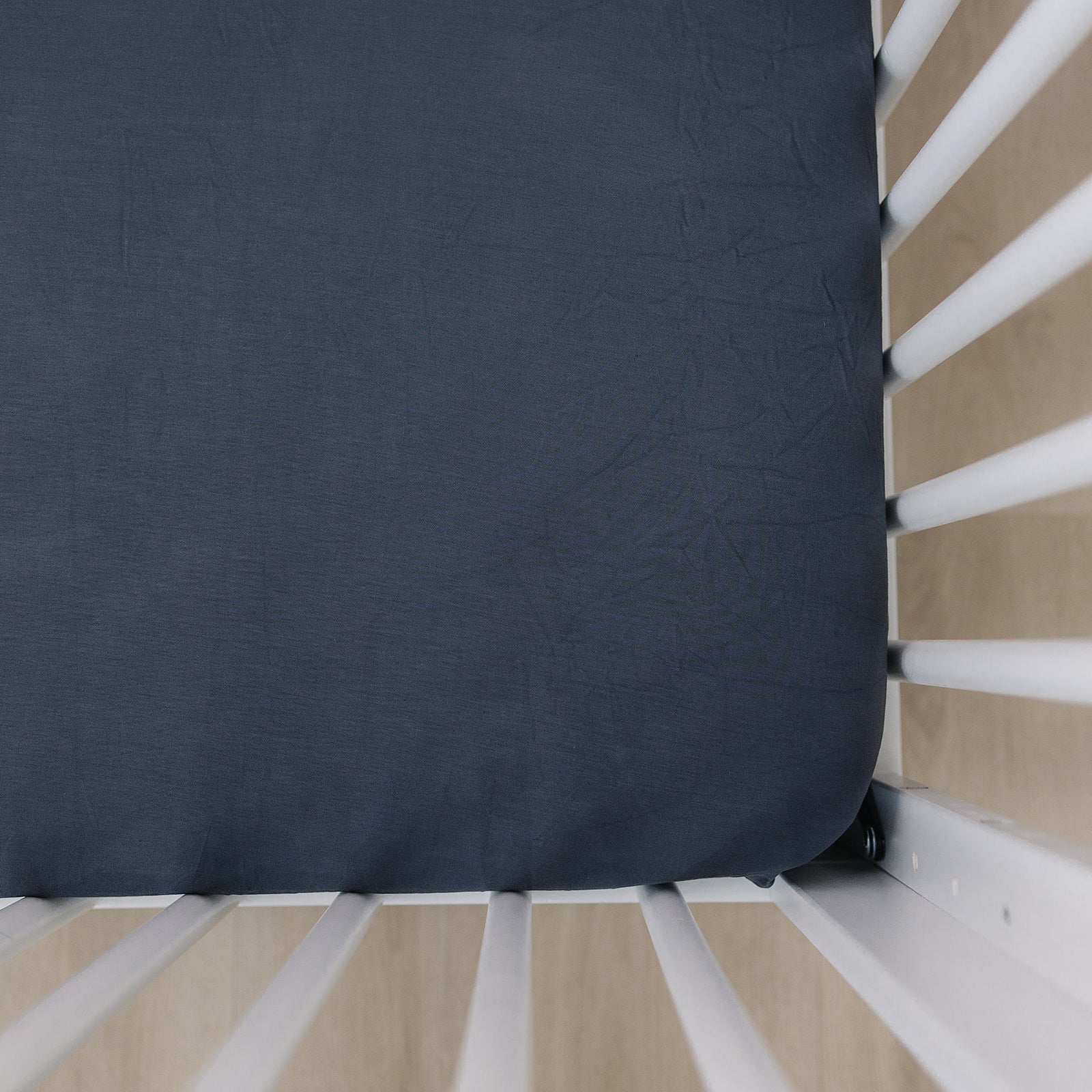 Charcoal Bamboo Stretch Crib Sheet - Image 5