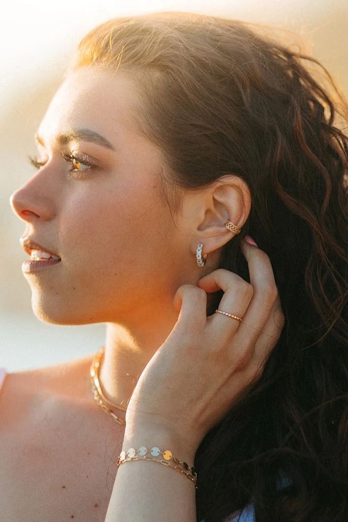Charlotte Diamond Gold Filled Hoops - Image 5