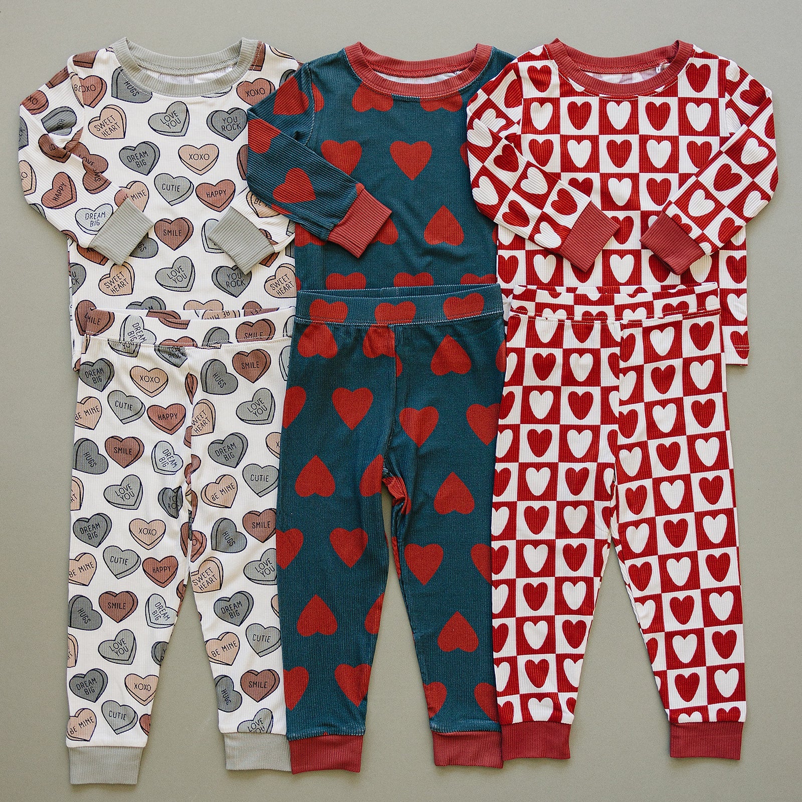 Checkered Hearts Ribbed Bamboo Cozy Set - Image 4