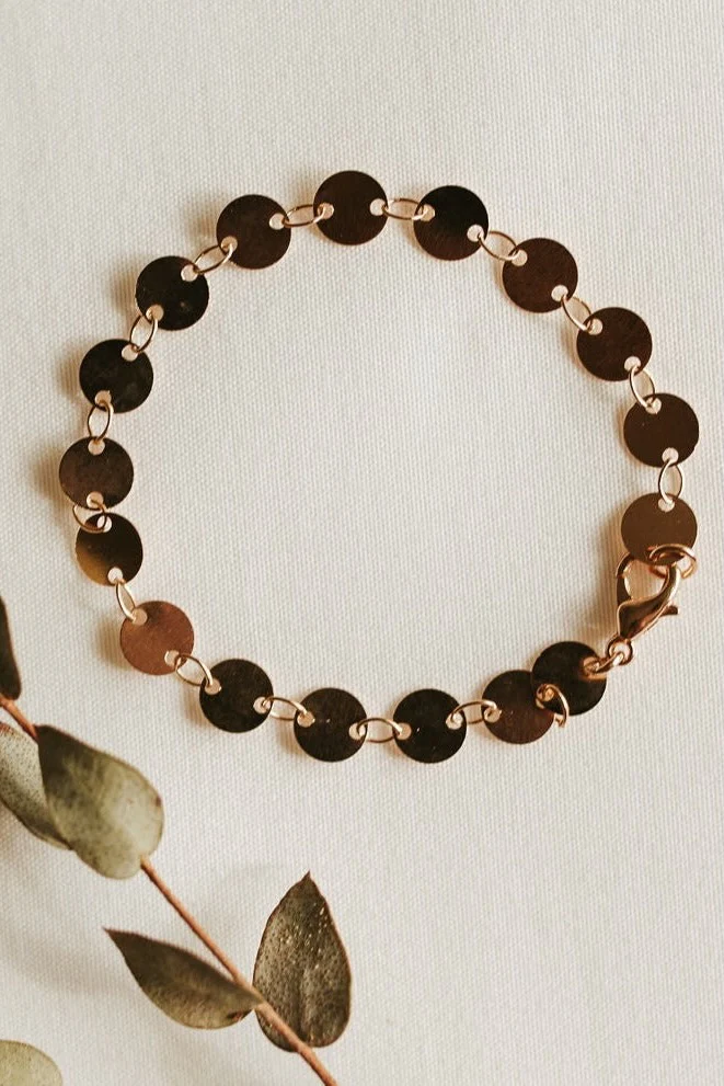 Chloe Gold Filled Coin Bracelet - Image 6