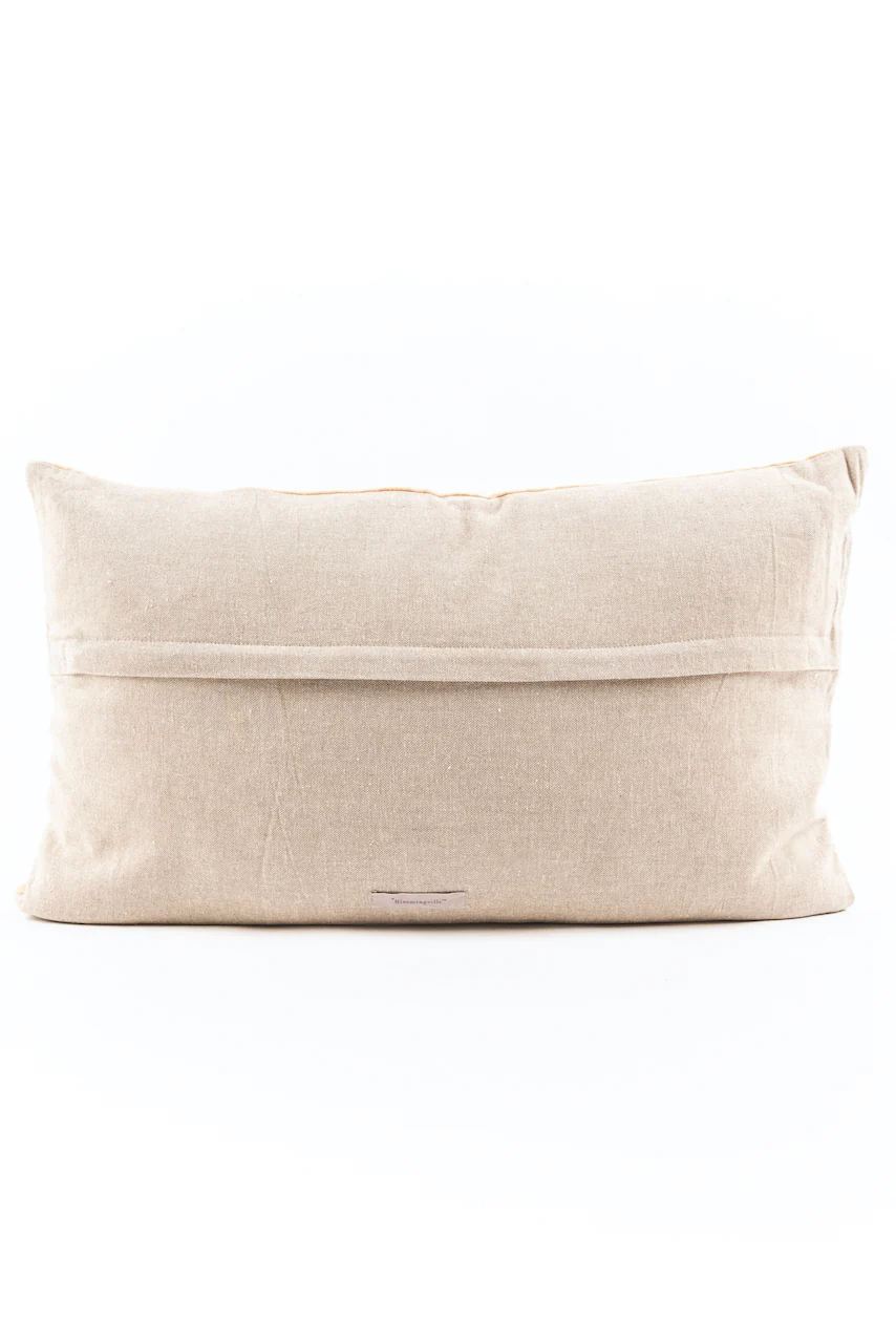 Christa Velvet Embroidered Lumbar Pillow - Image 7