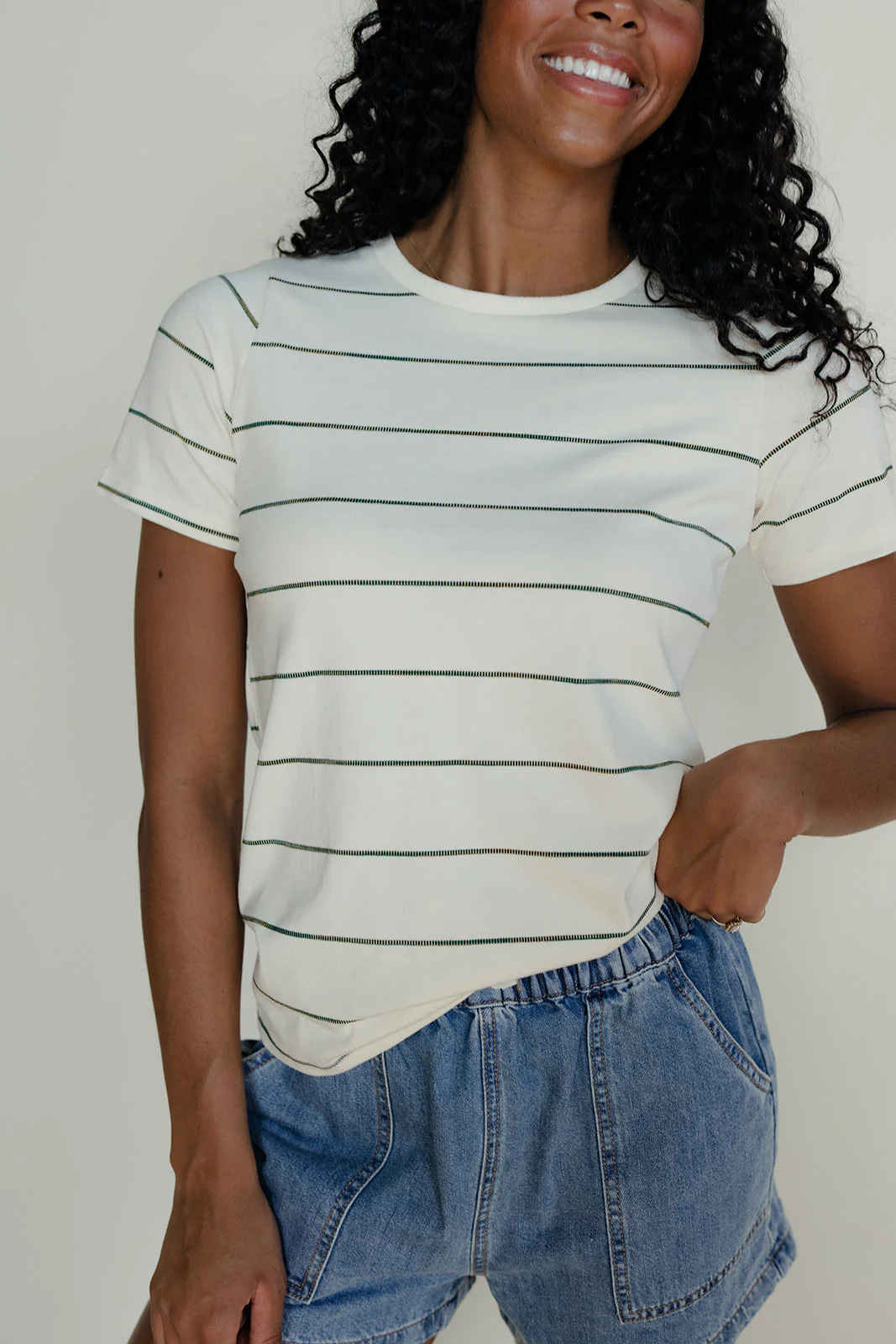 Clean Lines Striped Tee - Image 3