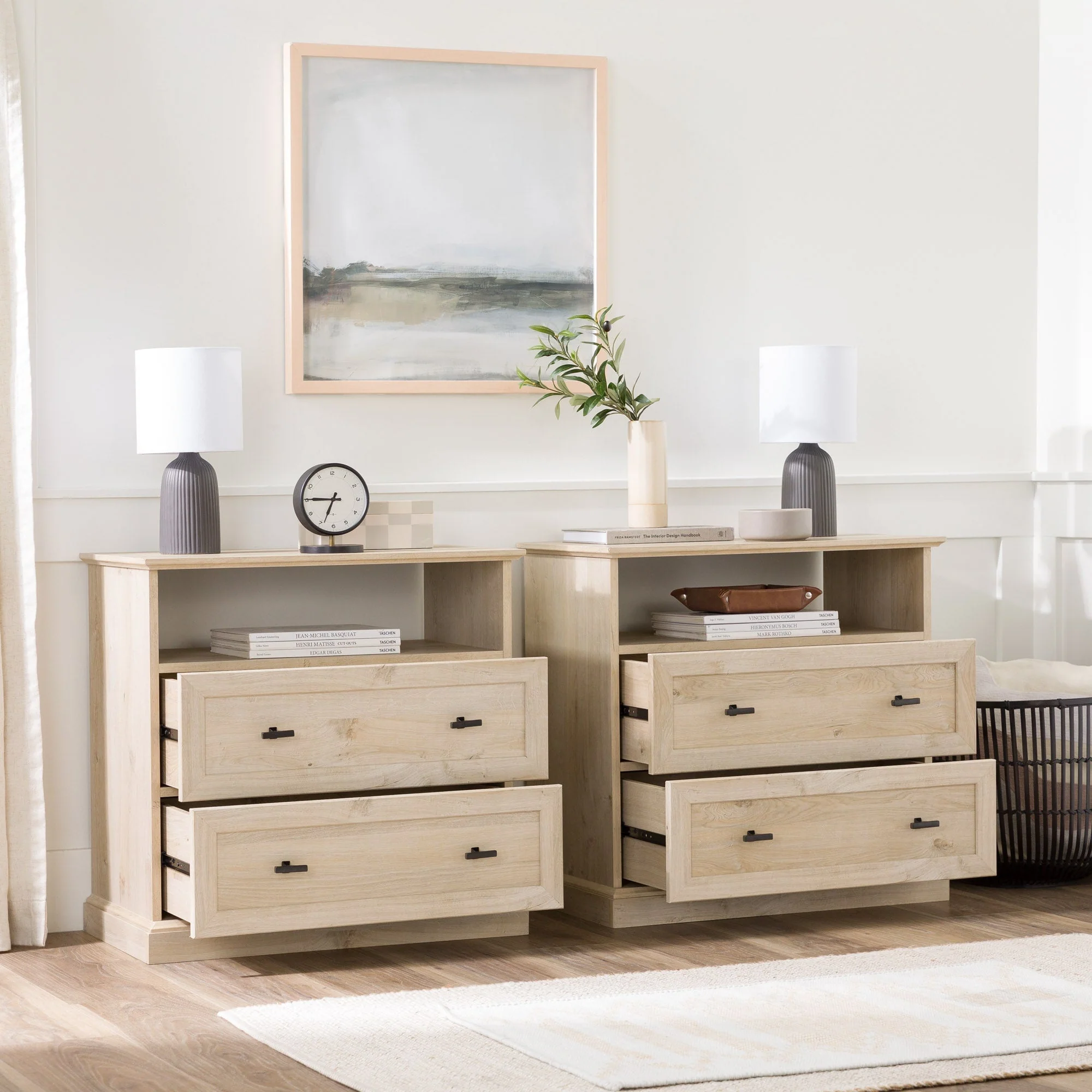 Clyde Classic 2-Drawer Nightstand / Side Table - Image 13