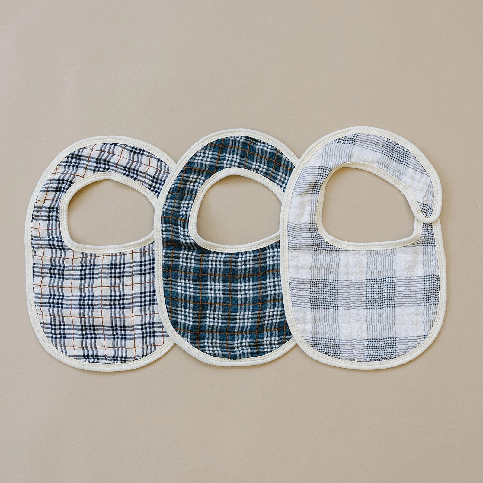 Coastal Plaid Classic Muslin Bib - Image 6