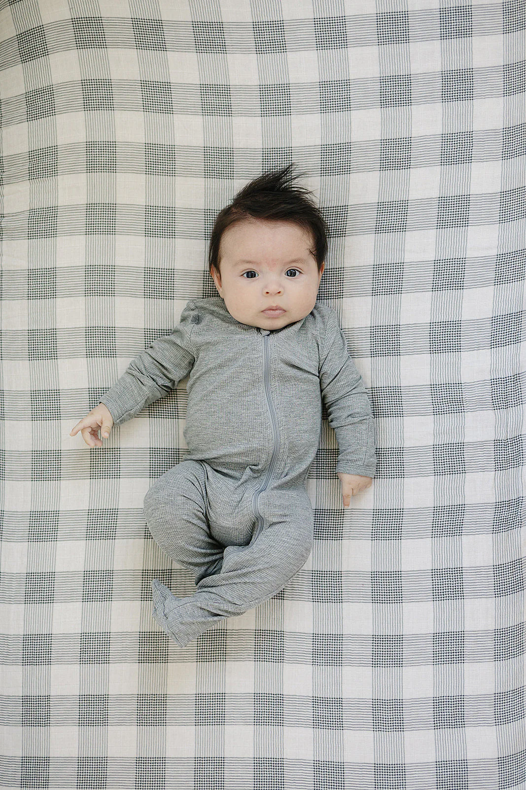 Coastal Plaid Muslin Crib Sheet - Image 2