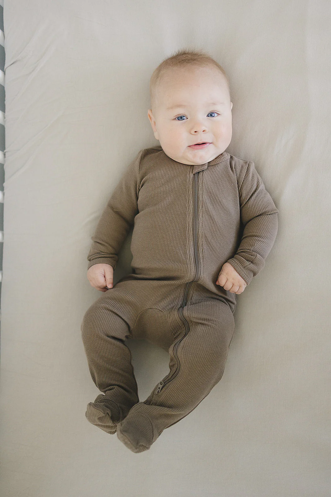 Cocoa Organic Cotton Ribbed Zipper - Image 2
