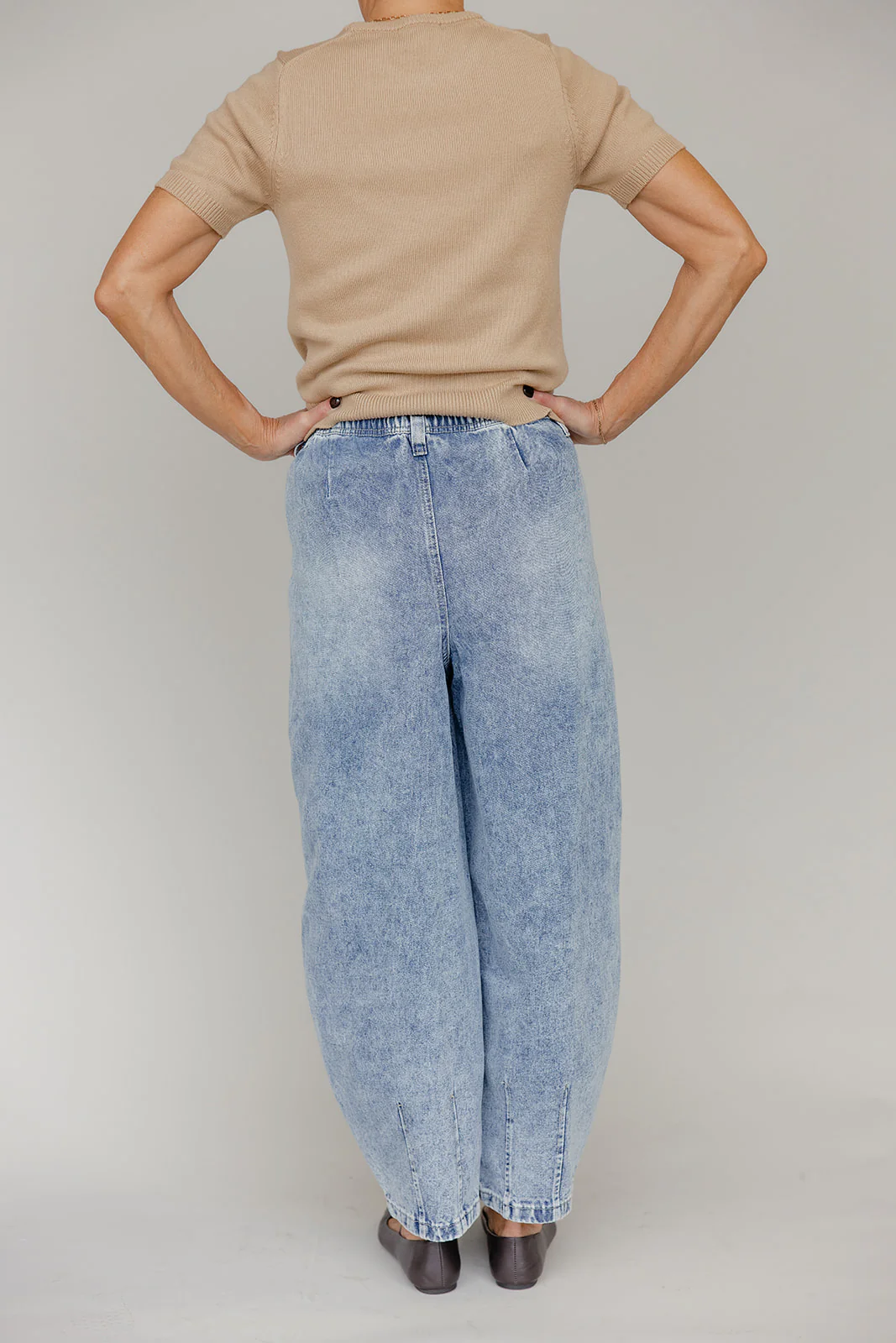 Cozy Curve Tie Waist Balloon Jeans - Image 3