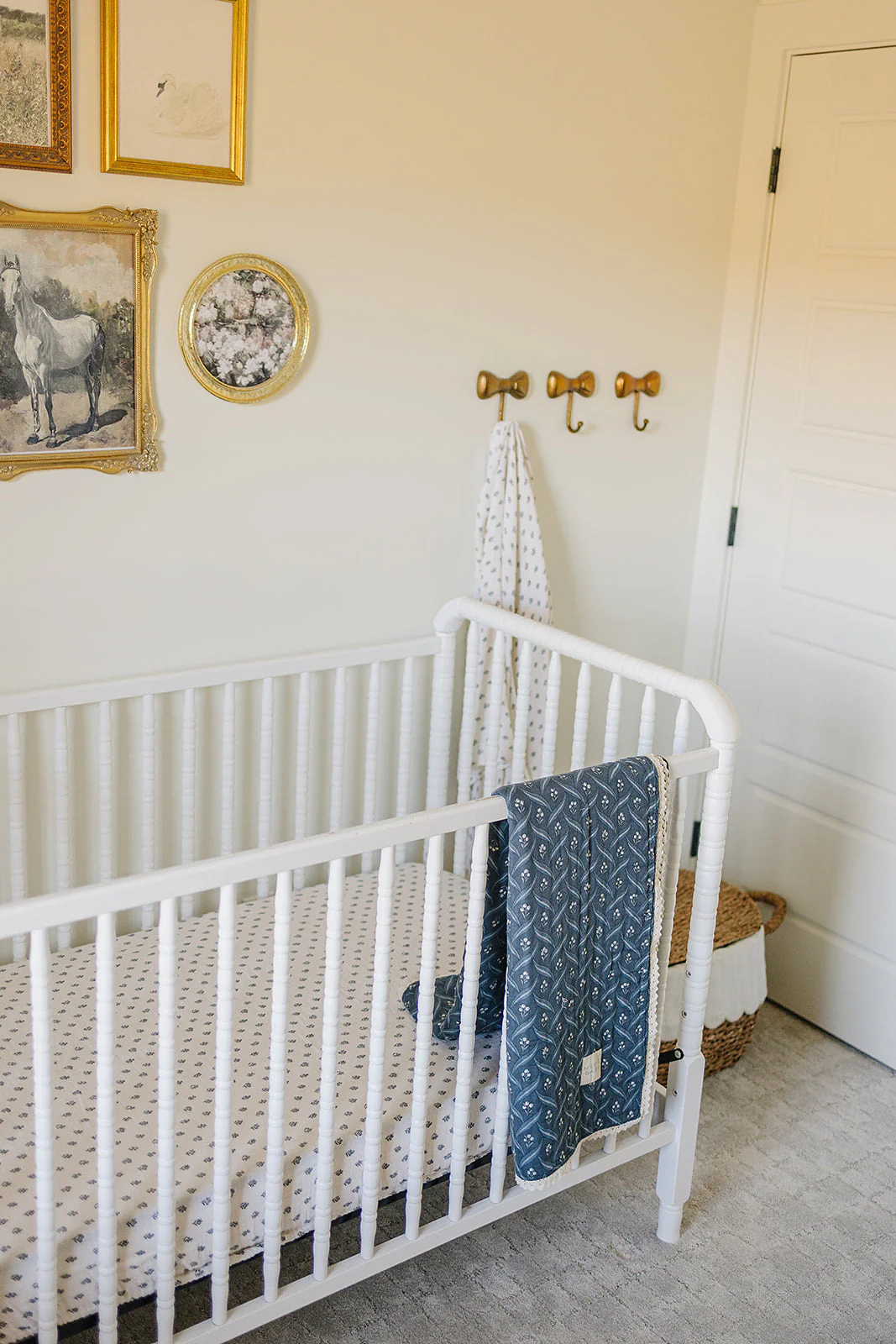 Cream Berry Muslin Crib Sheet - Image 3