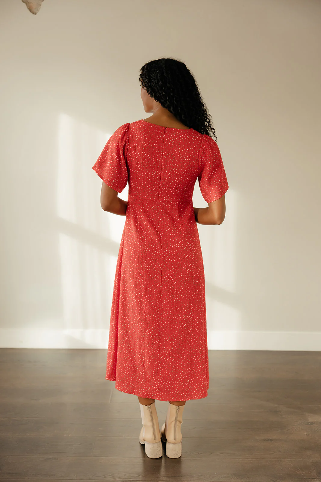 Crimson Hour Midi Dress - Image 5