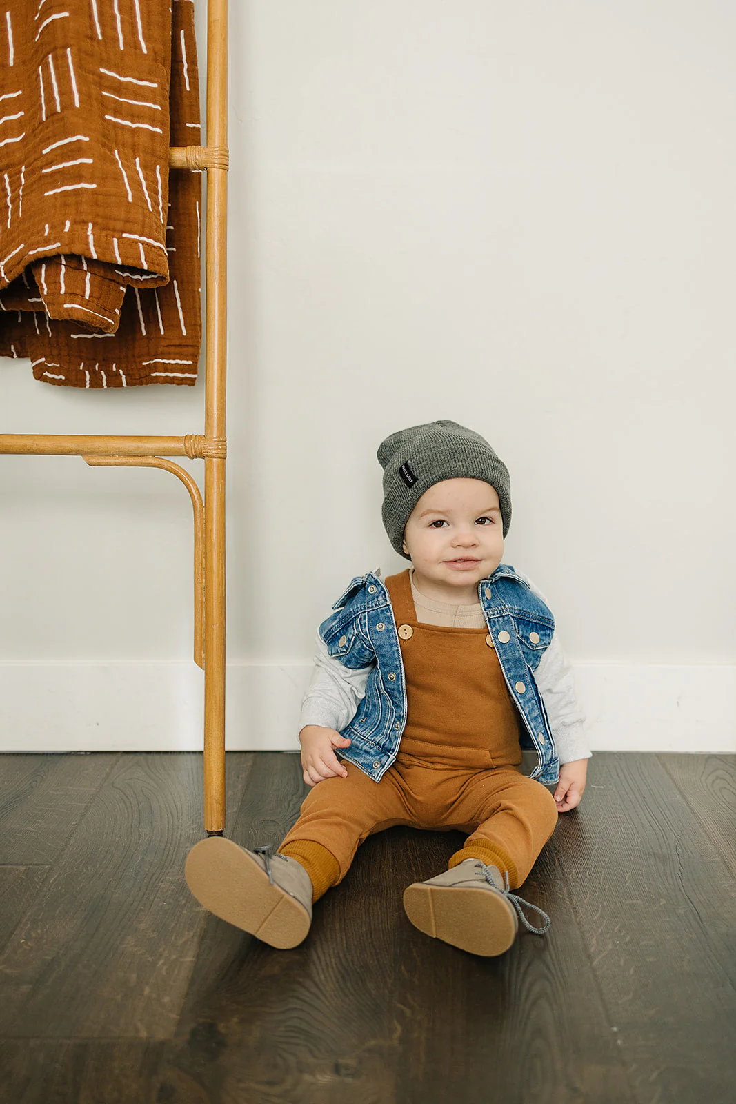 Dark Grey Mebie Baby Beanie - Image 3
