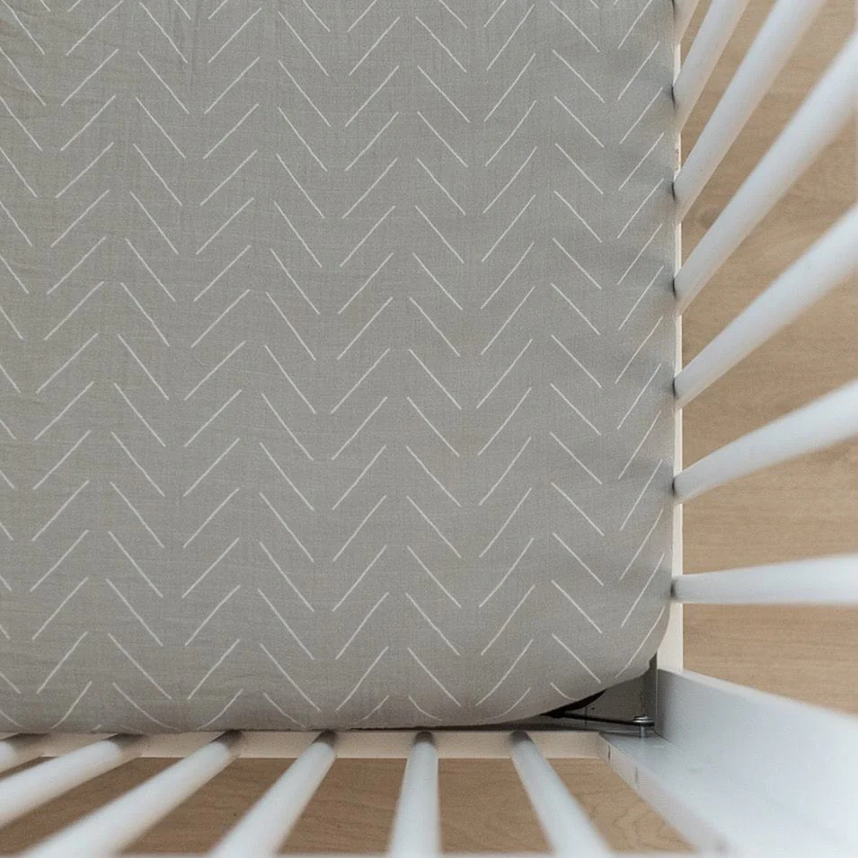 Desert Sage Muslin Crib Sheet - Image 6