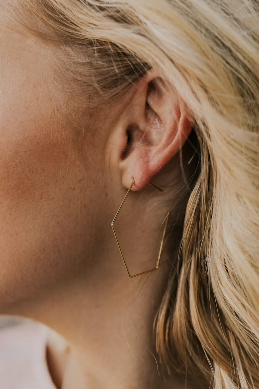 Doing Fine Hexagon Earrings - Image 2