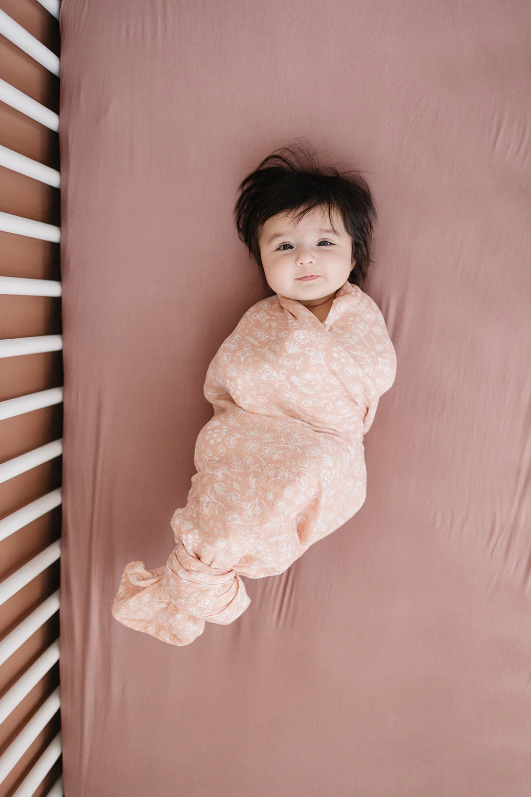 Dusty Rose Bamboo Stretch Crib Sheet - Image 2
