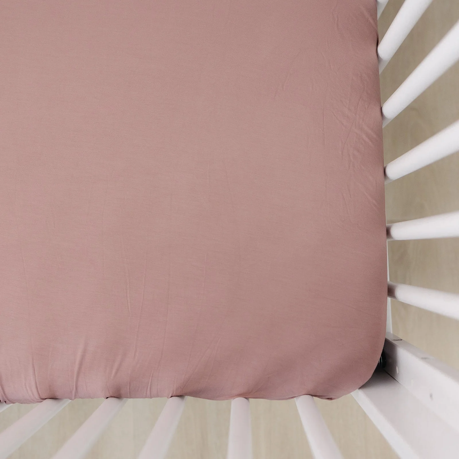 Dusty Rose Bamboo Stretch Crib Sheet - Image 3