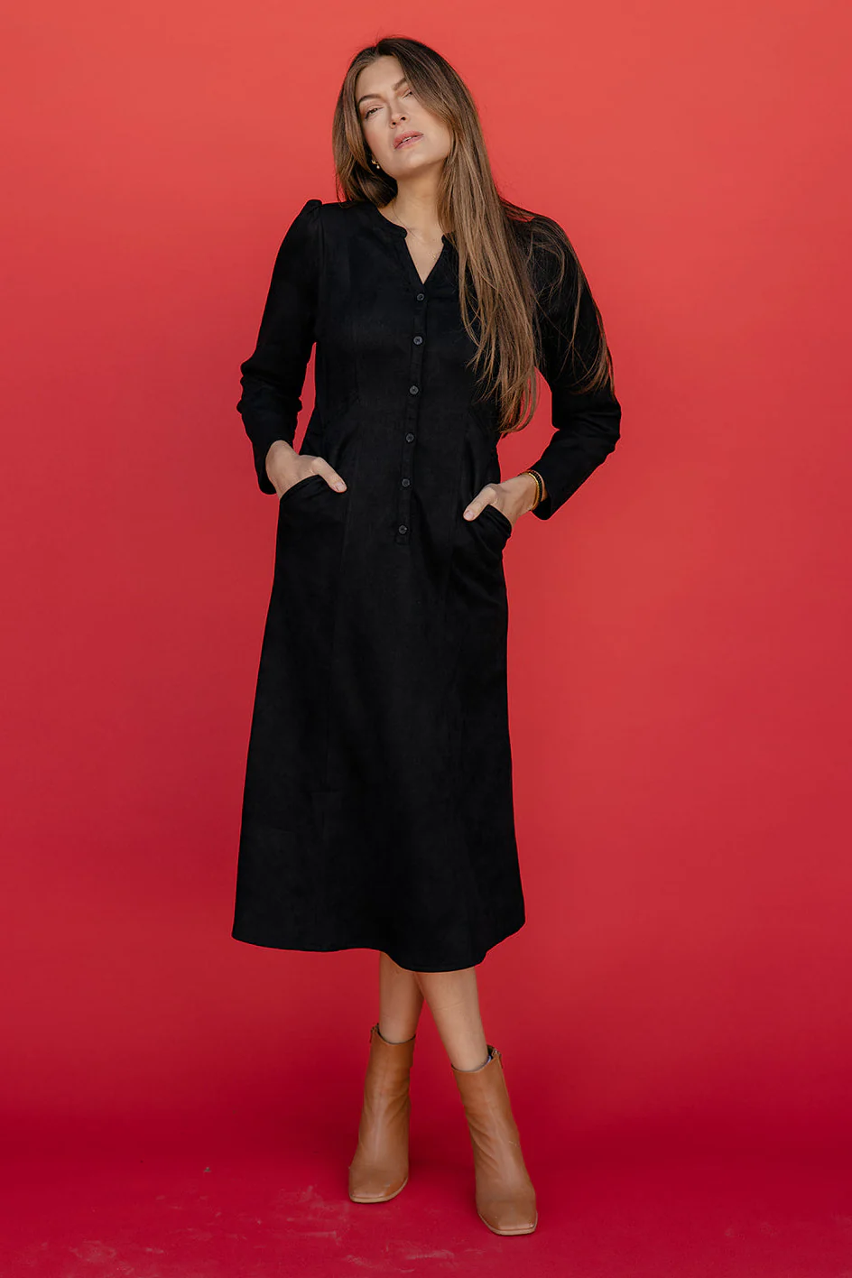 Evelyn Button Dress - Image 8