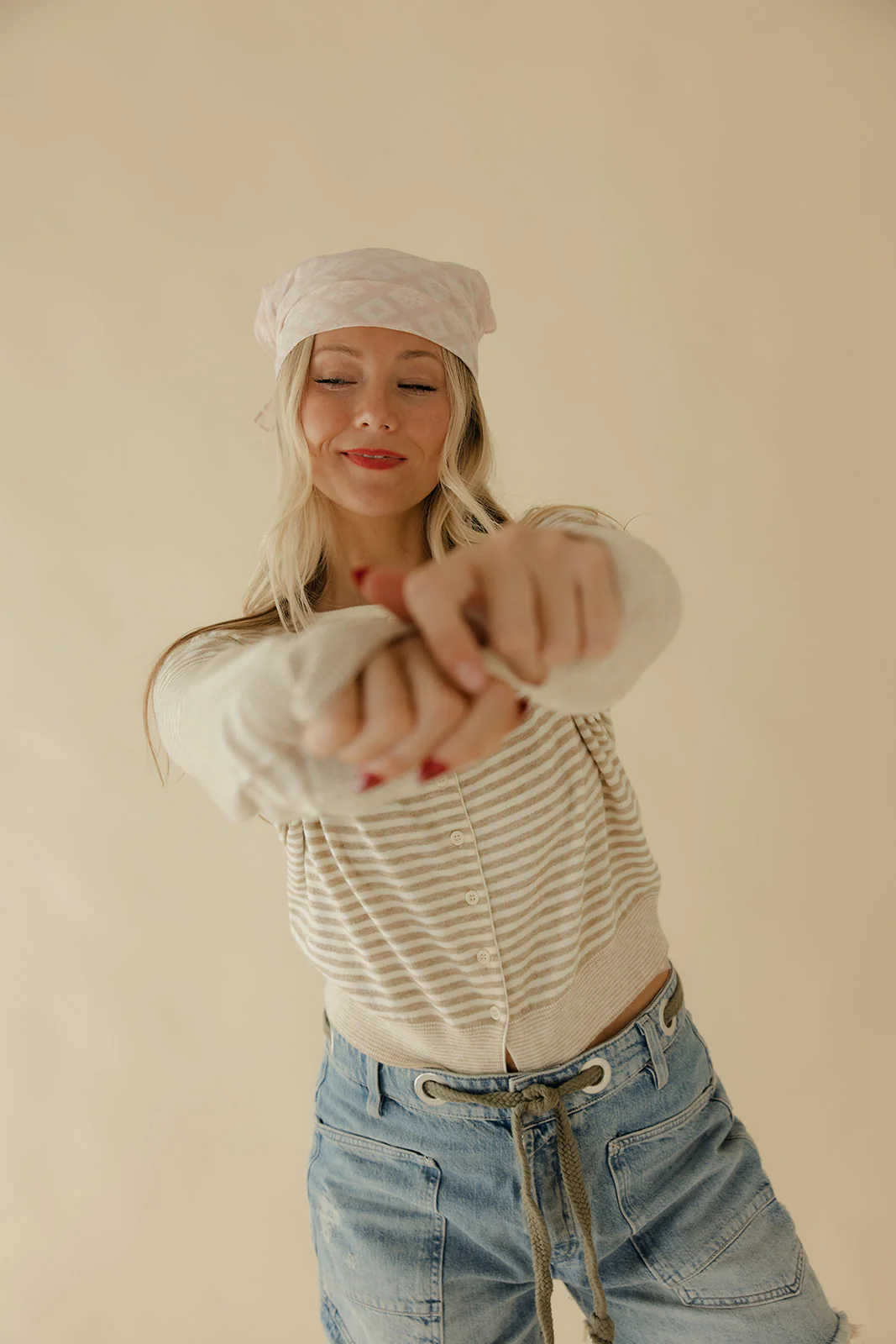 Everyday Neutral Stripe Cardigan - Image 6