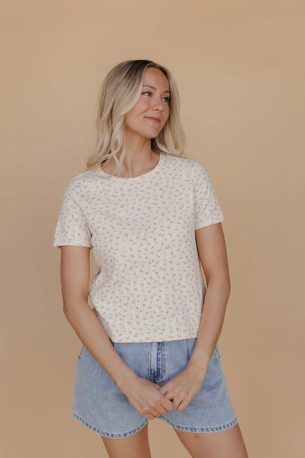 Field of Roses Floral Tee - Image 2
