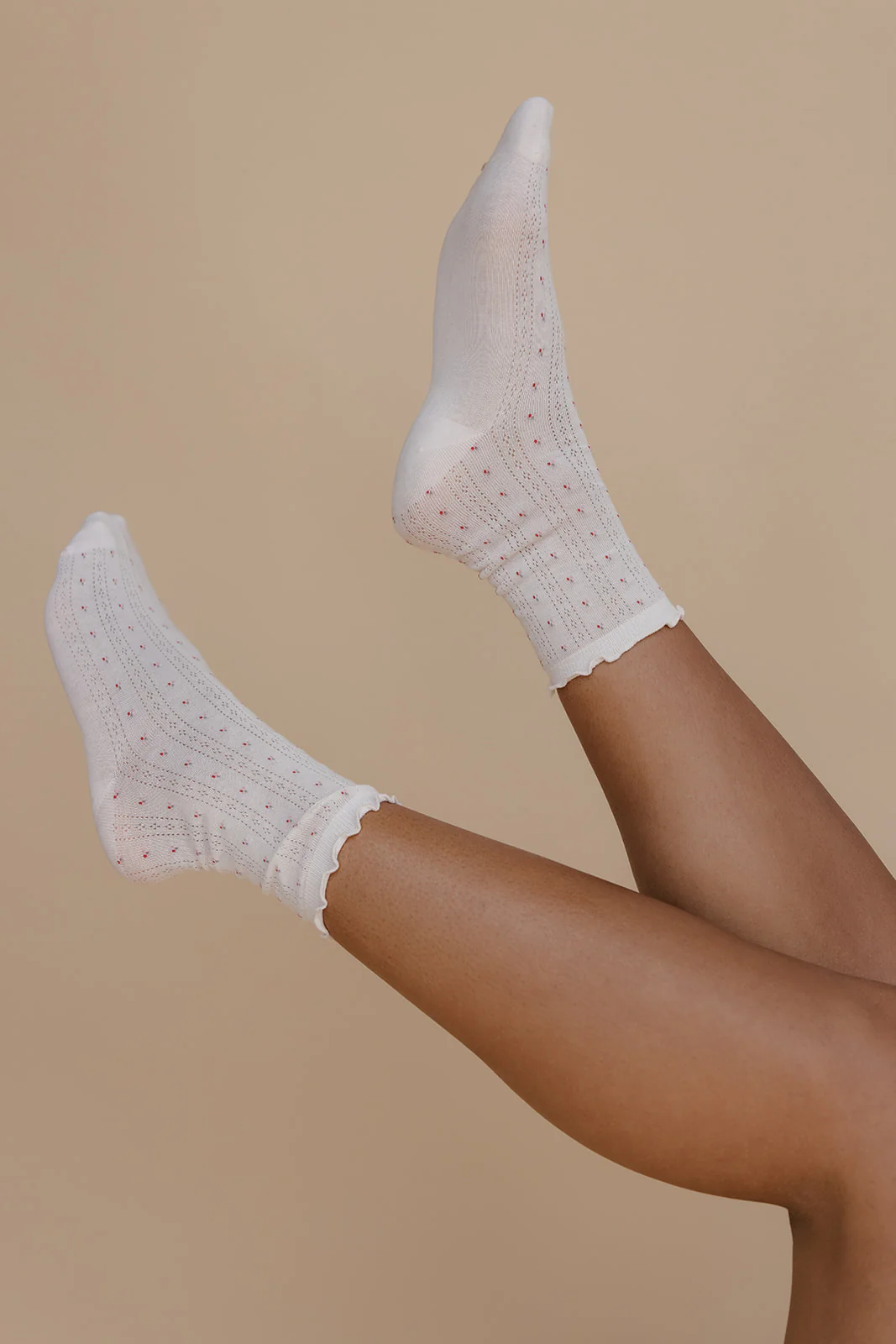 Flora Ruffle Crew Socks - Image 3