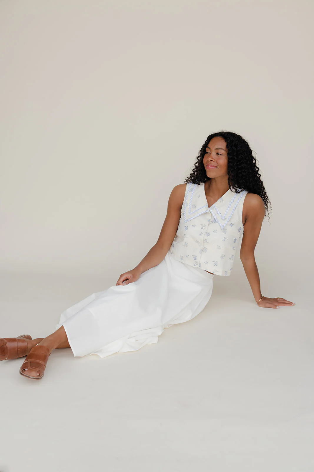 Forget Me Not Collared Tank - Image 4