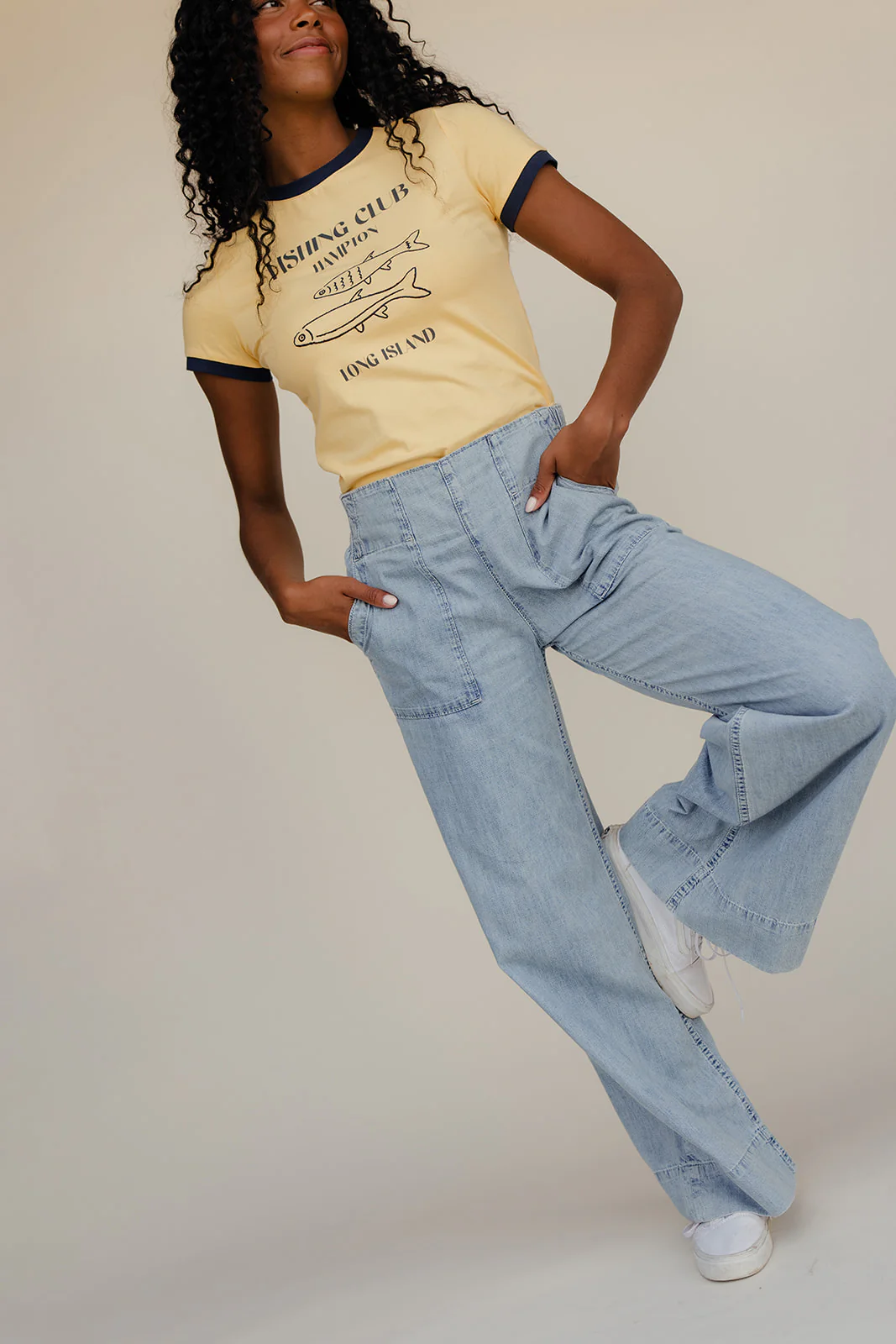 Free People Breezy Denim Pull On Pants - Image 6