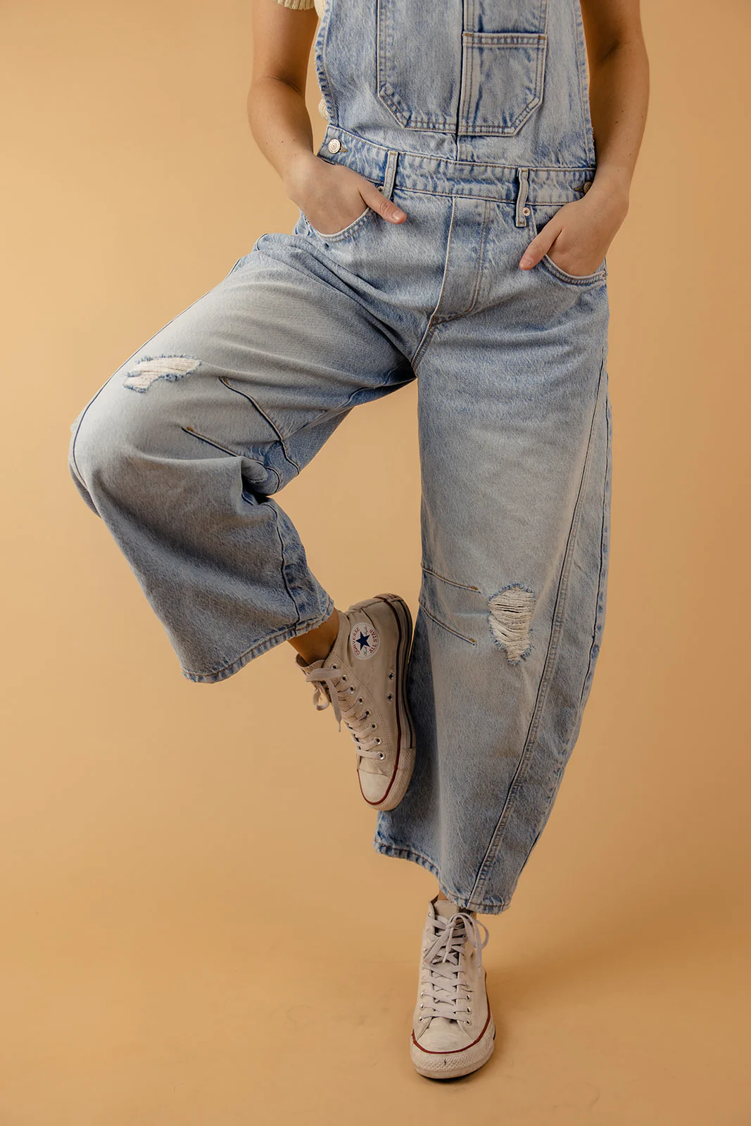 Free People Good Luck Barrel Overalls - Image 14