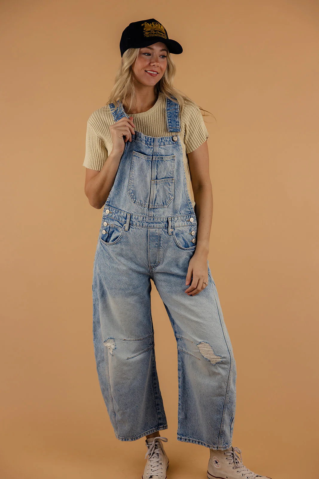 Free People Good Luck Barrel Overalls - Image 9