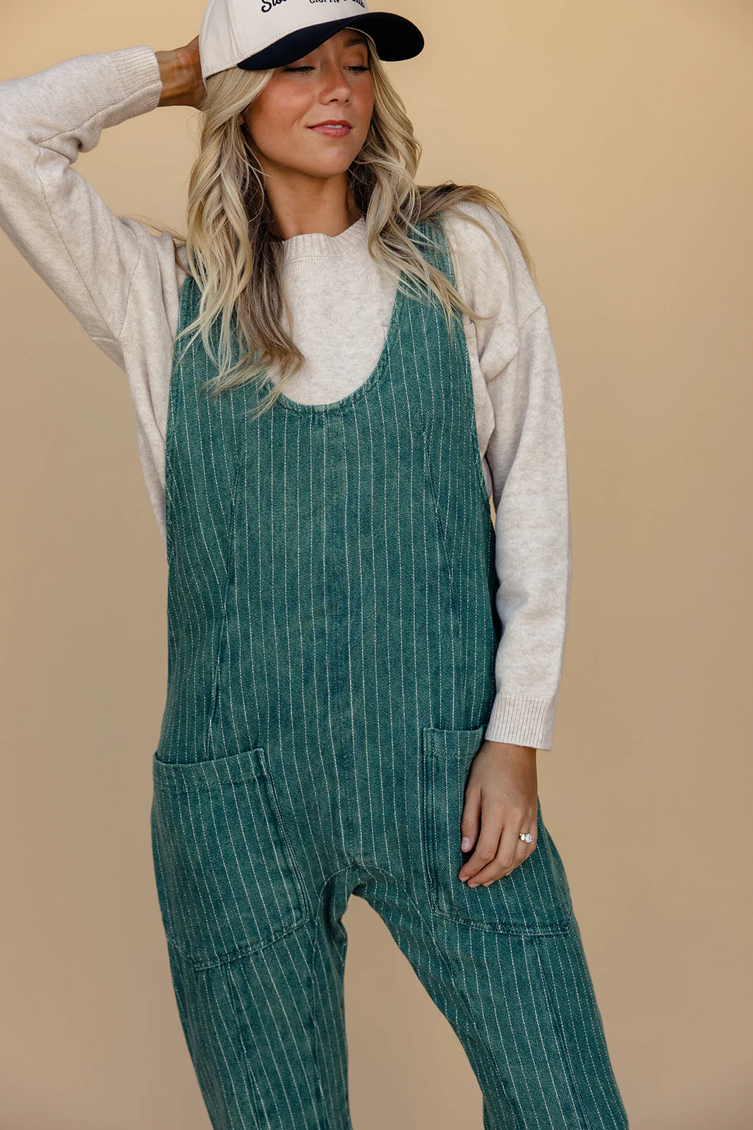 Free People High Roller Railroad Jumpsuit - Image 5