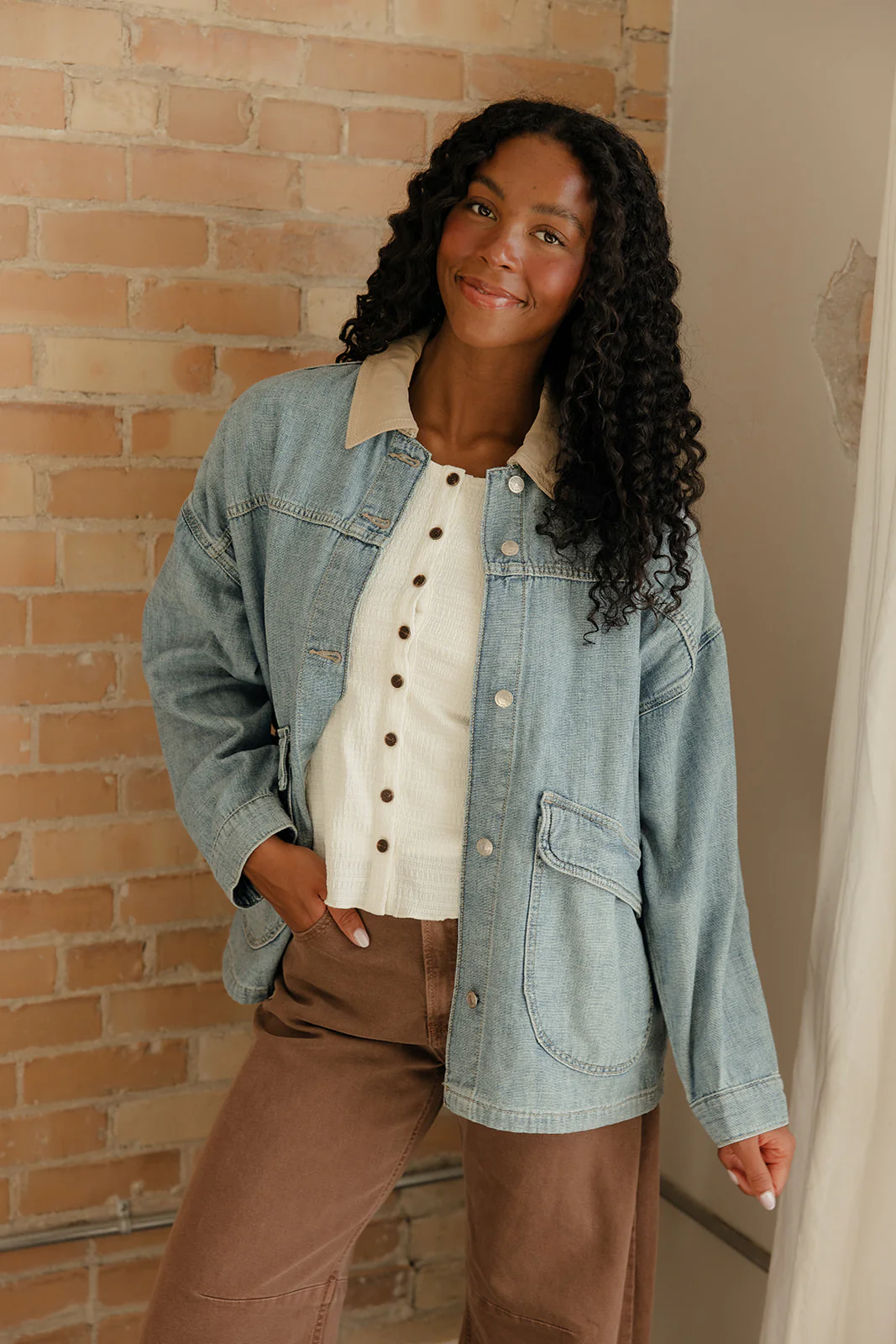 Free People Lemon Denim Jacket - Image 2
