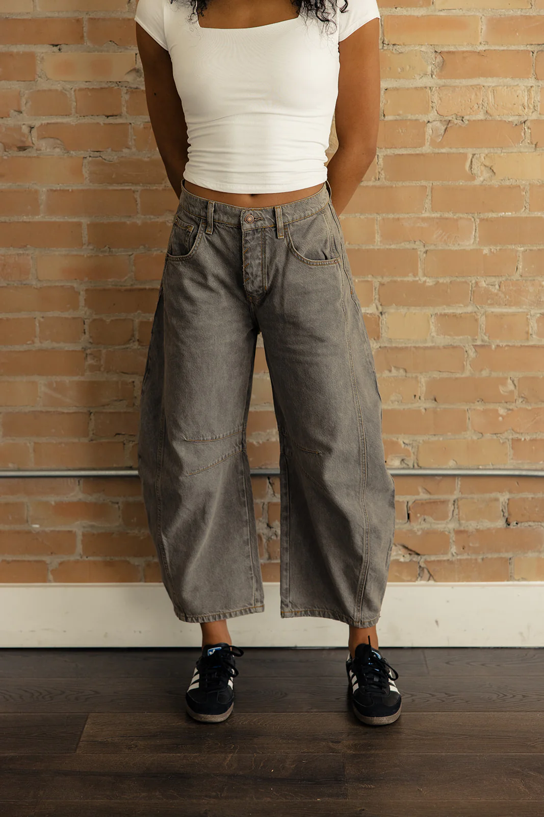 Free People Good Luck Mid Rise Barrel Jeans - Image 19
