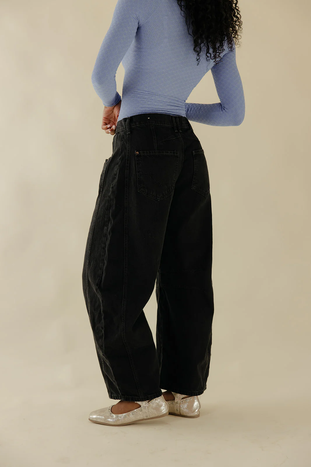 Free People Good Luck Mid Rise Barrel Jeans - Image 4
