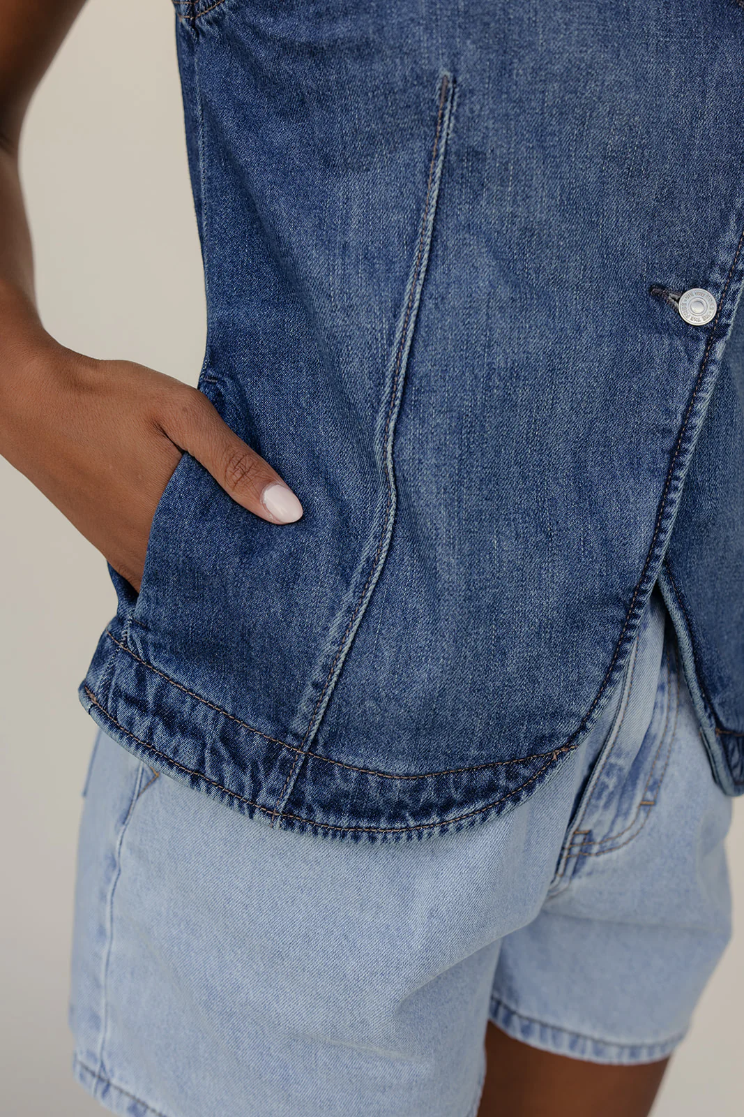 Free People Maris Denim Vest - Image 9