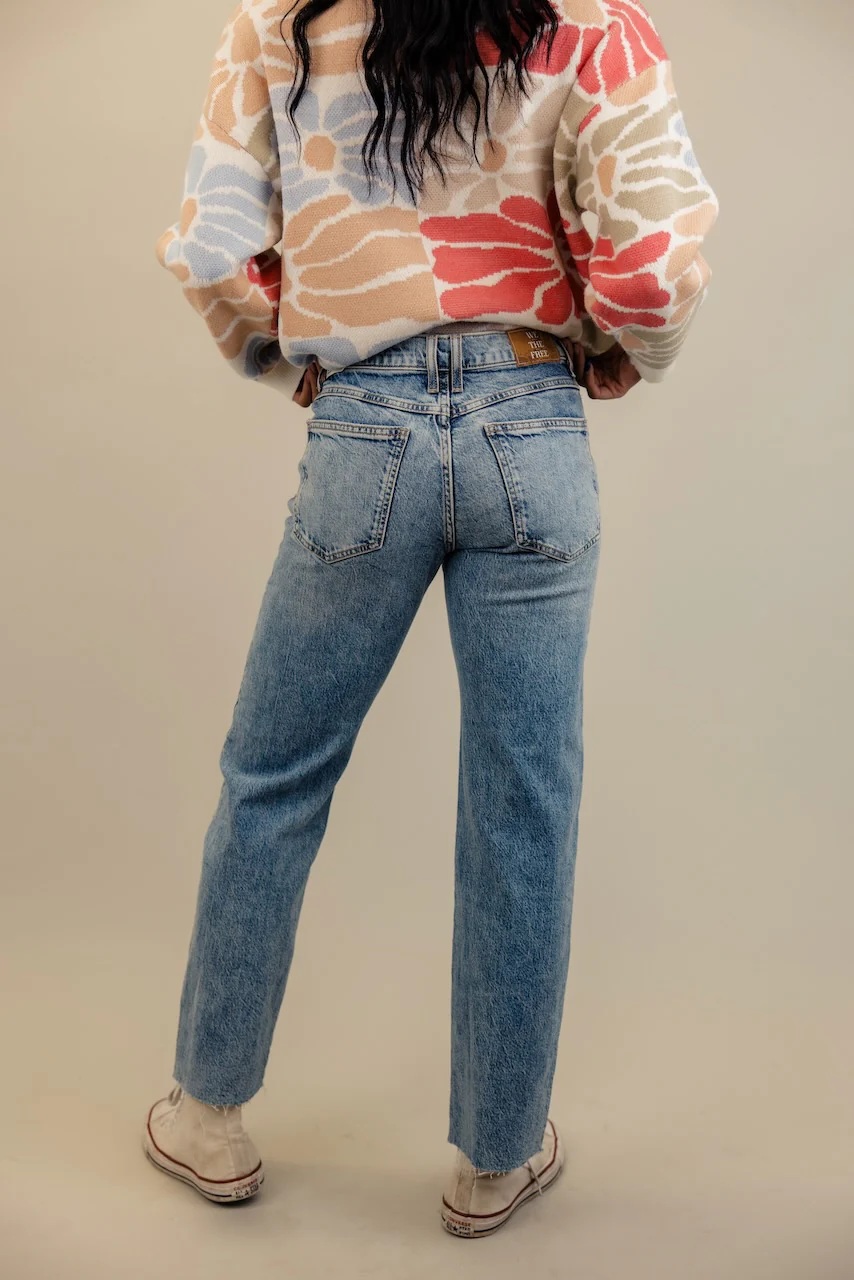 Free People Risk Taker Mid Rise Straight Jeans - Image 20