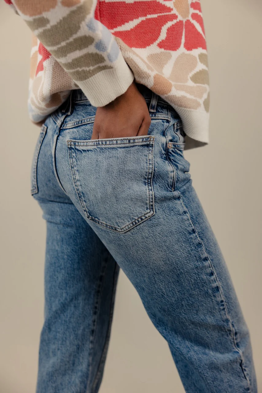 Free People Risk Taker Mid Rise Straight Jeans - Image 22