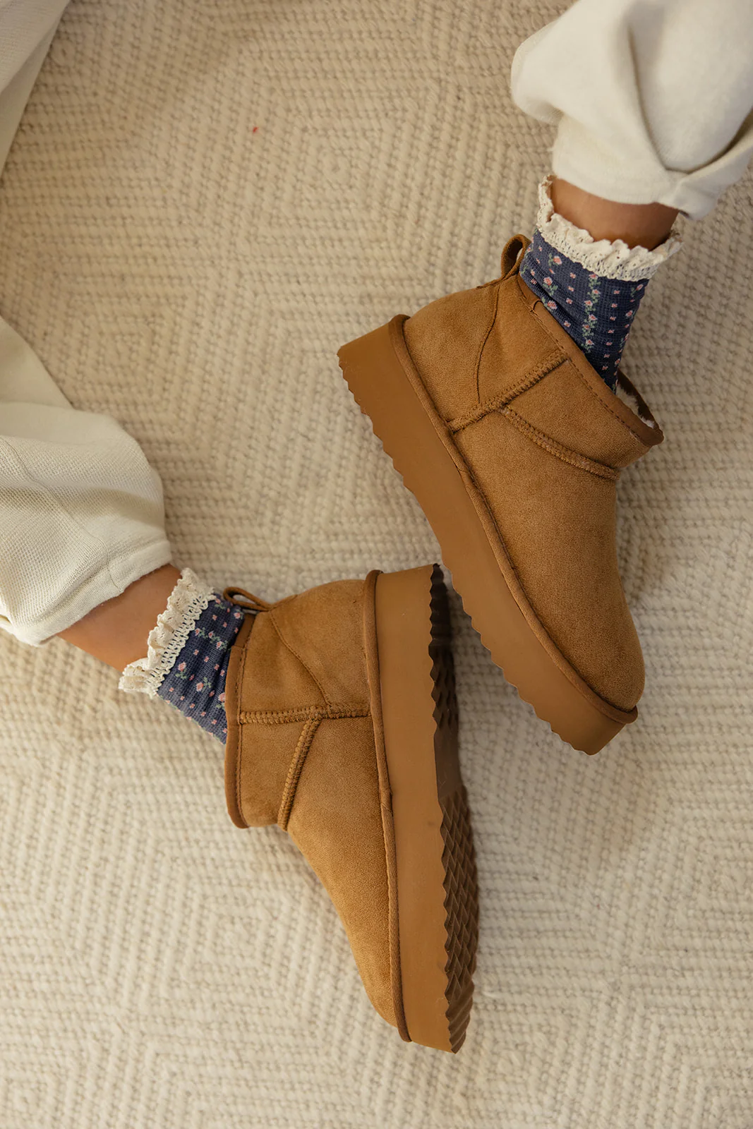 Free People Rosebud Waffle Knit Ankle Socks - Image 4